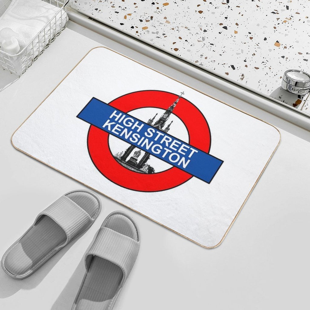 High Street Kensington Tube Sign  High-Traffic Bath Mat