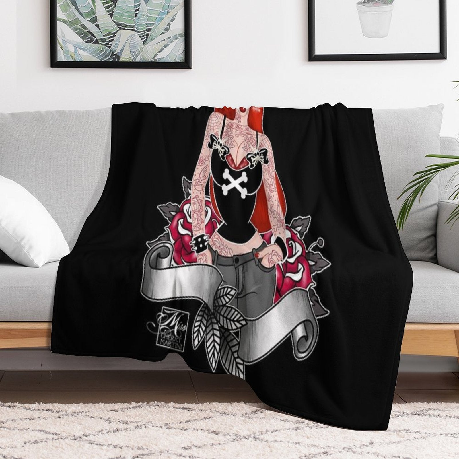 Bad Girl Plush Throw Blanket