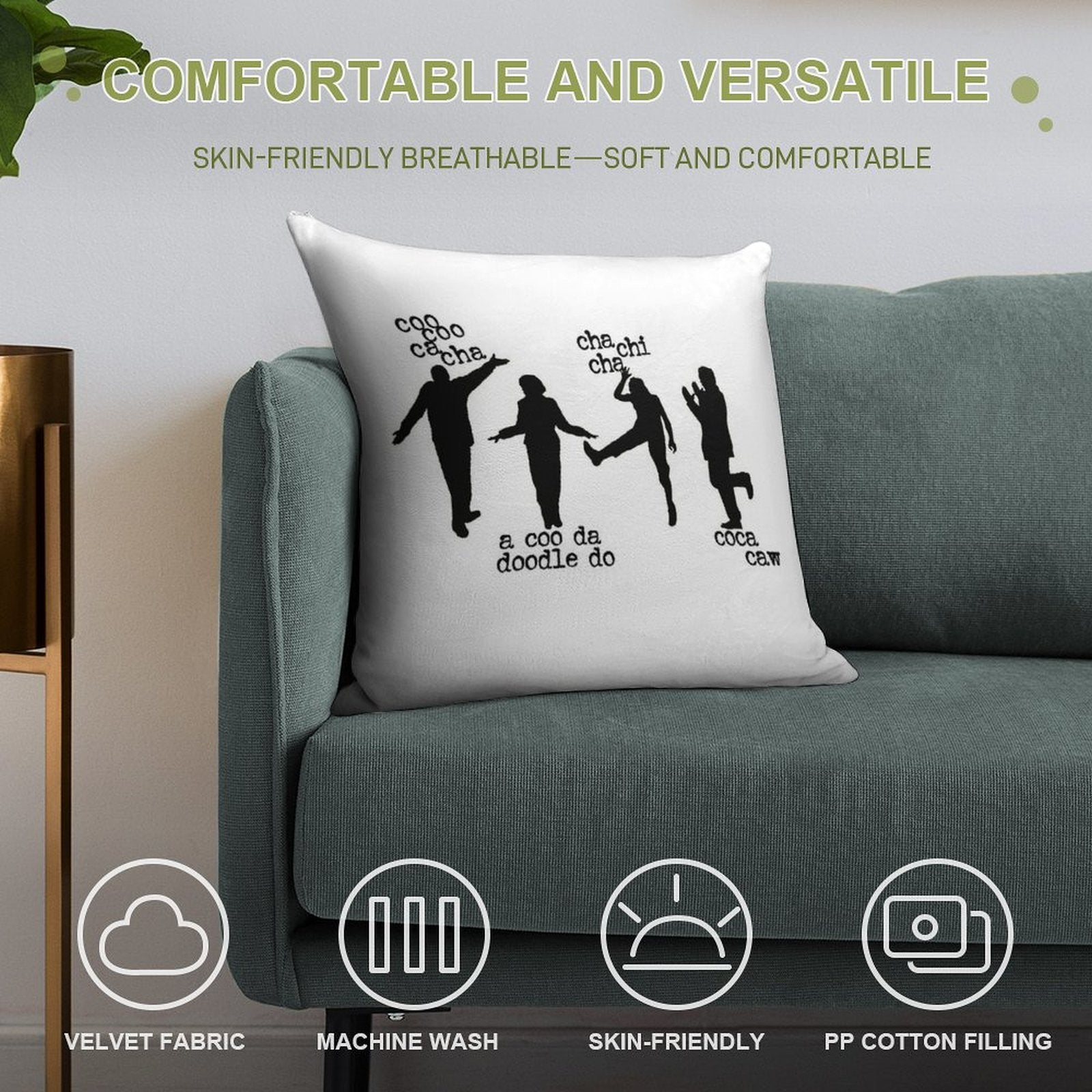 Arrested Development Bluth Family Chicken Dance Soft Hidden Zipper Throw Pillow