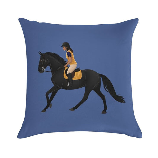 Zoe And Raven from Free Rein - Equine Rampaige Soft Warmth Comfort Throw Pillow