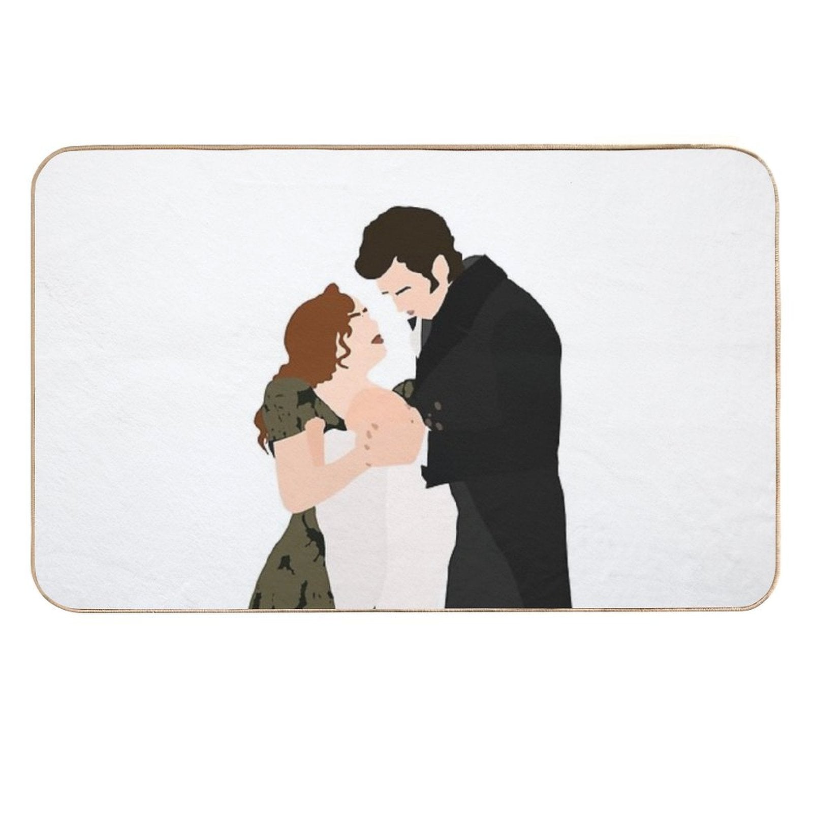 Bridgerton - Penelope And Colin with Their Baby  Absorbent Bath Mat