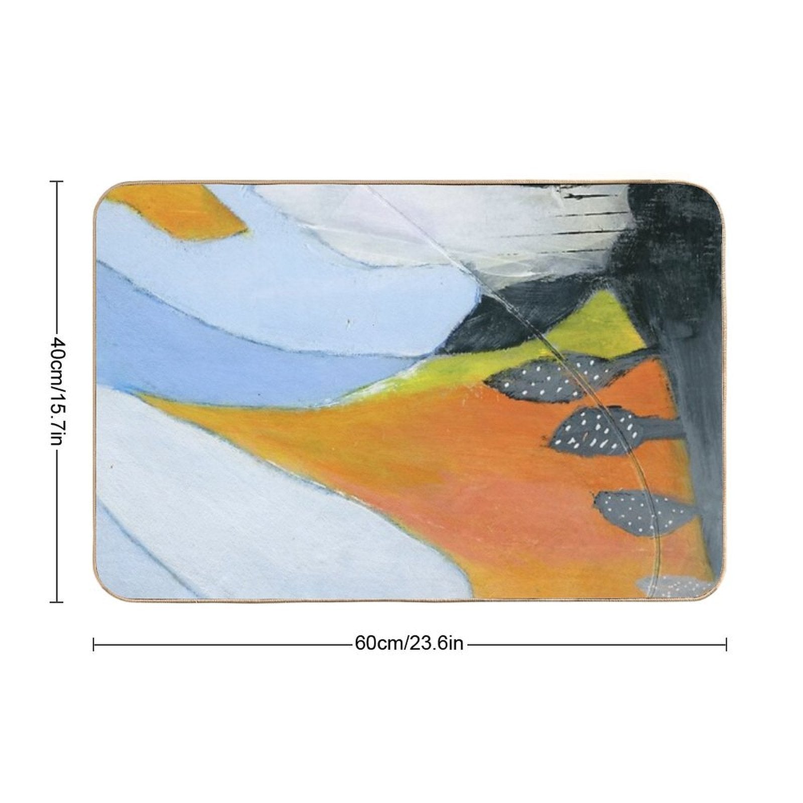 Bold Terrain Vivid Landscape  Fade-Resistant Bath Mat