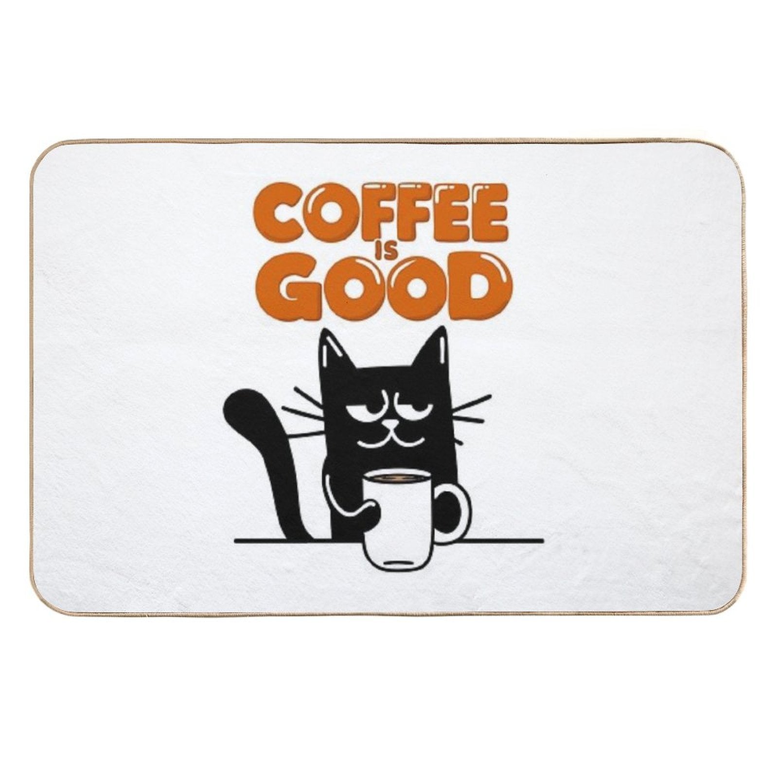 Cat Coffee Is Good  Toxin-Free Bath Mat