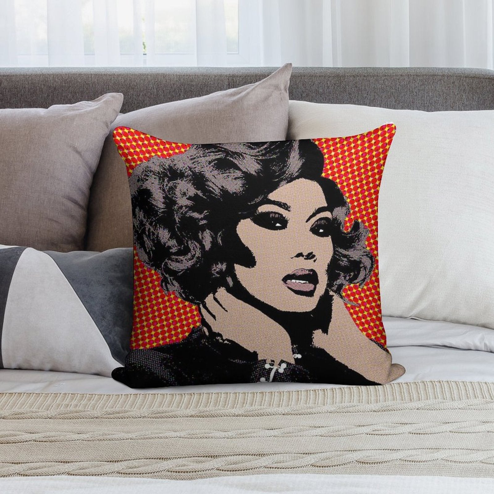 Jujubee Style Pop Art Soft Short Plush Fabric Throw Pillow