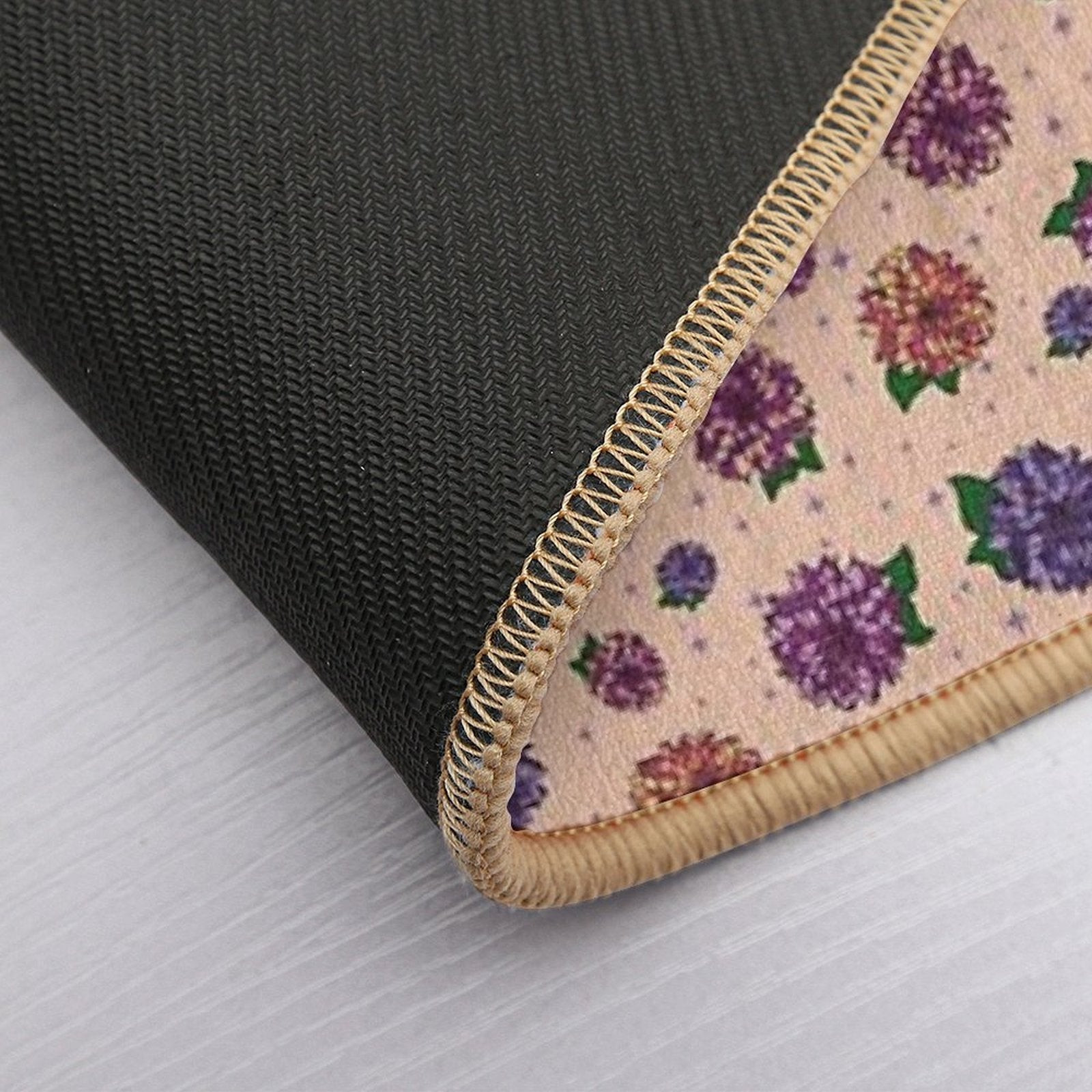 Dahlias Multicolored Peach  Repositionable Bath Mat