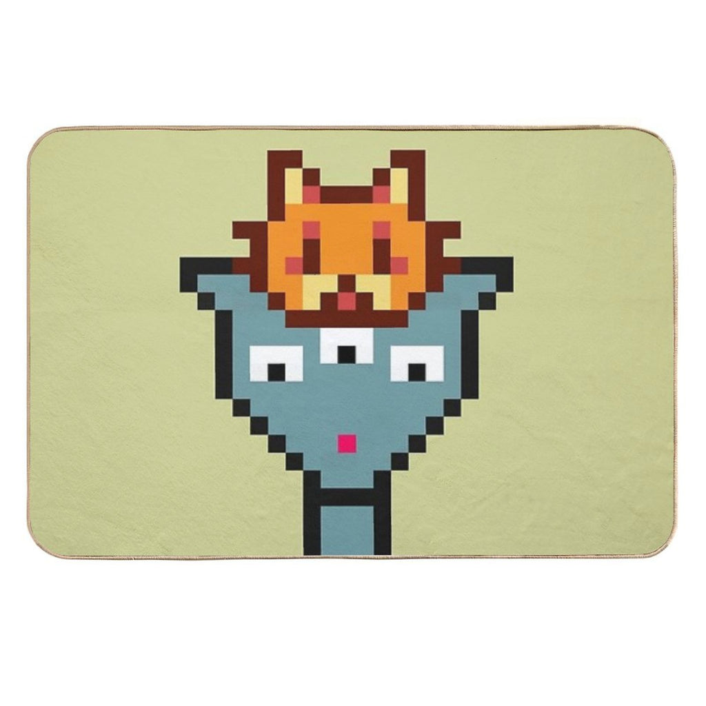 8bit Alien 00026  Toxin-Free Bath Mat