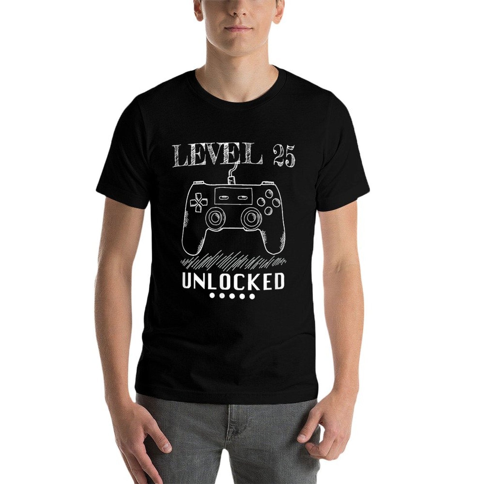 Level 25 Unlocked. 25th Birthday Games Lover Gifts  Durable T-Shirt