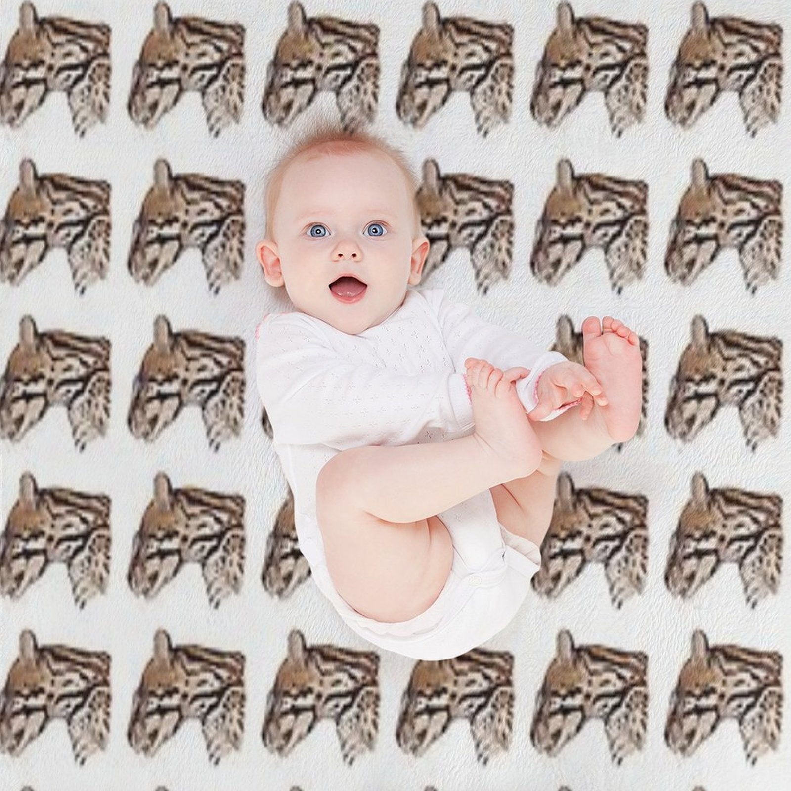 Margay Cat Plush Throw Blanket