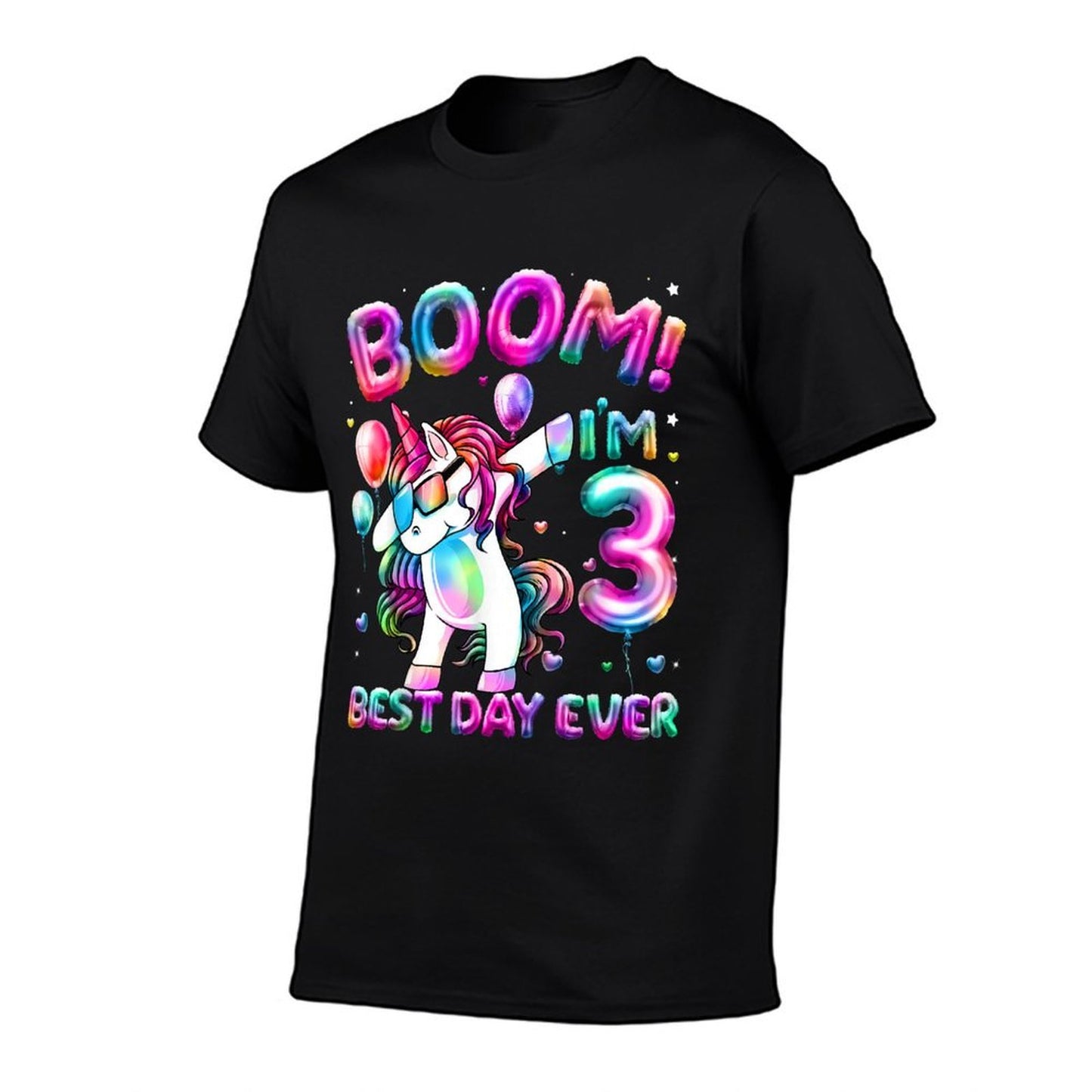 3 Years Old Dabbing Unicorn Gifts 3rd Birthday Girl Party  Odor-resistant T-Shirt