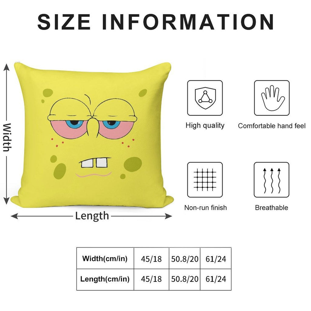 Spongebob High Soft Ultra-Soft Texture Throw Pillow