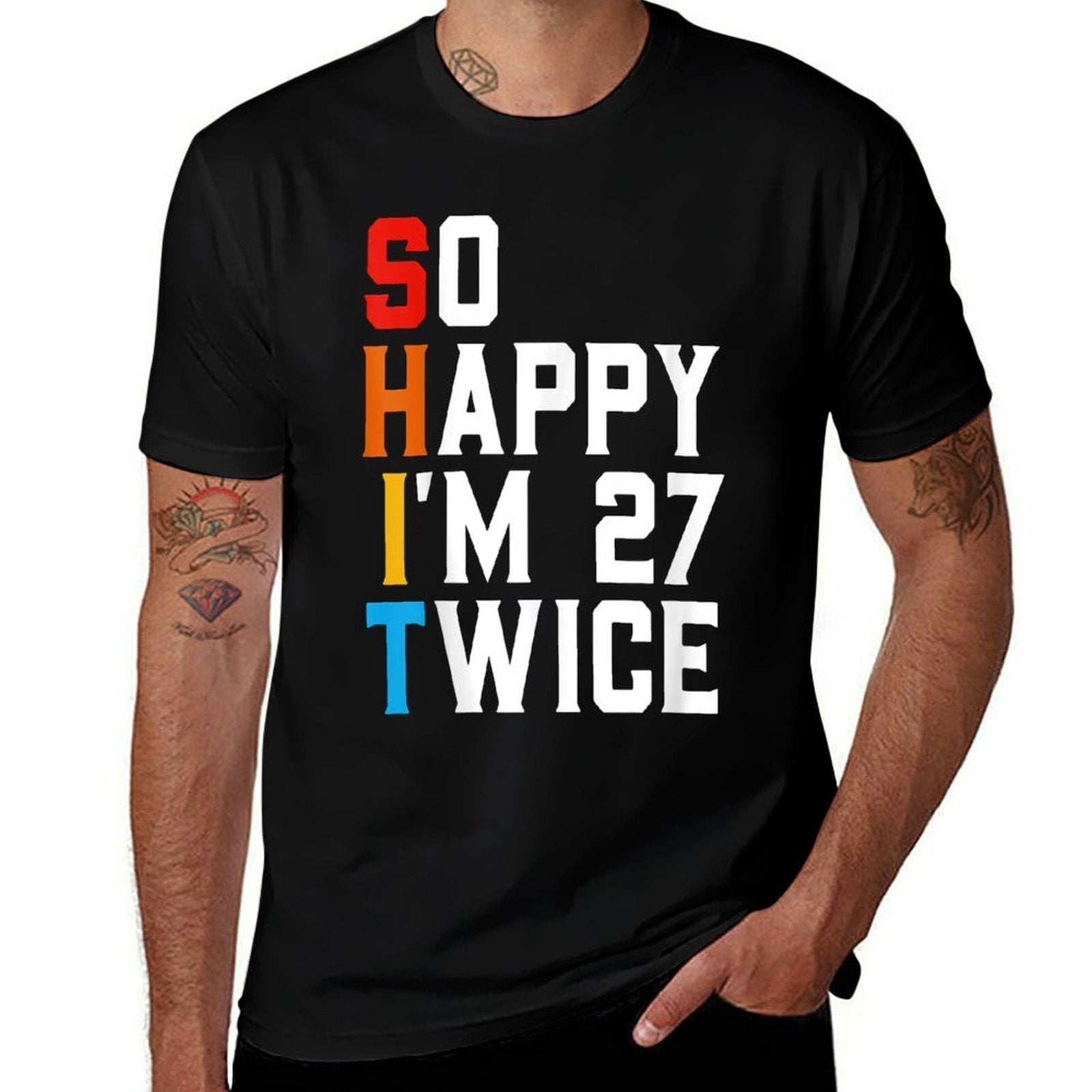 Funny 54th Birthday Sarcastic Vintage 54 Years Old Bday  Slim-fit Cut T-Shirt