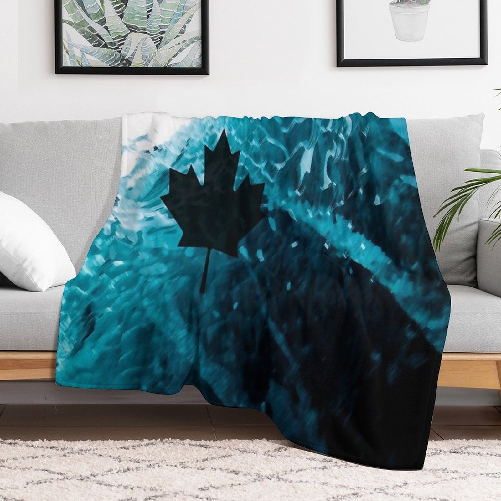 Dark Ice Machine-washable Throw Blanket