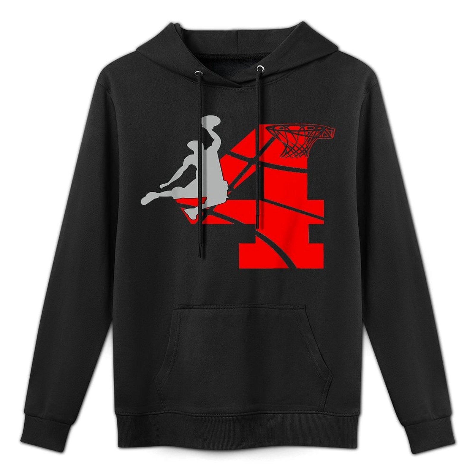 Kids 4 Year Old 4th Basketball Birthday PartyTheme Boys Girls Customizable Surface Hoodie