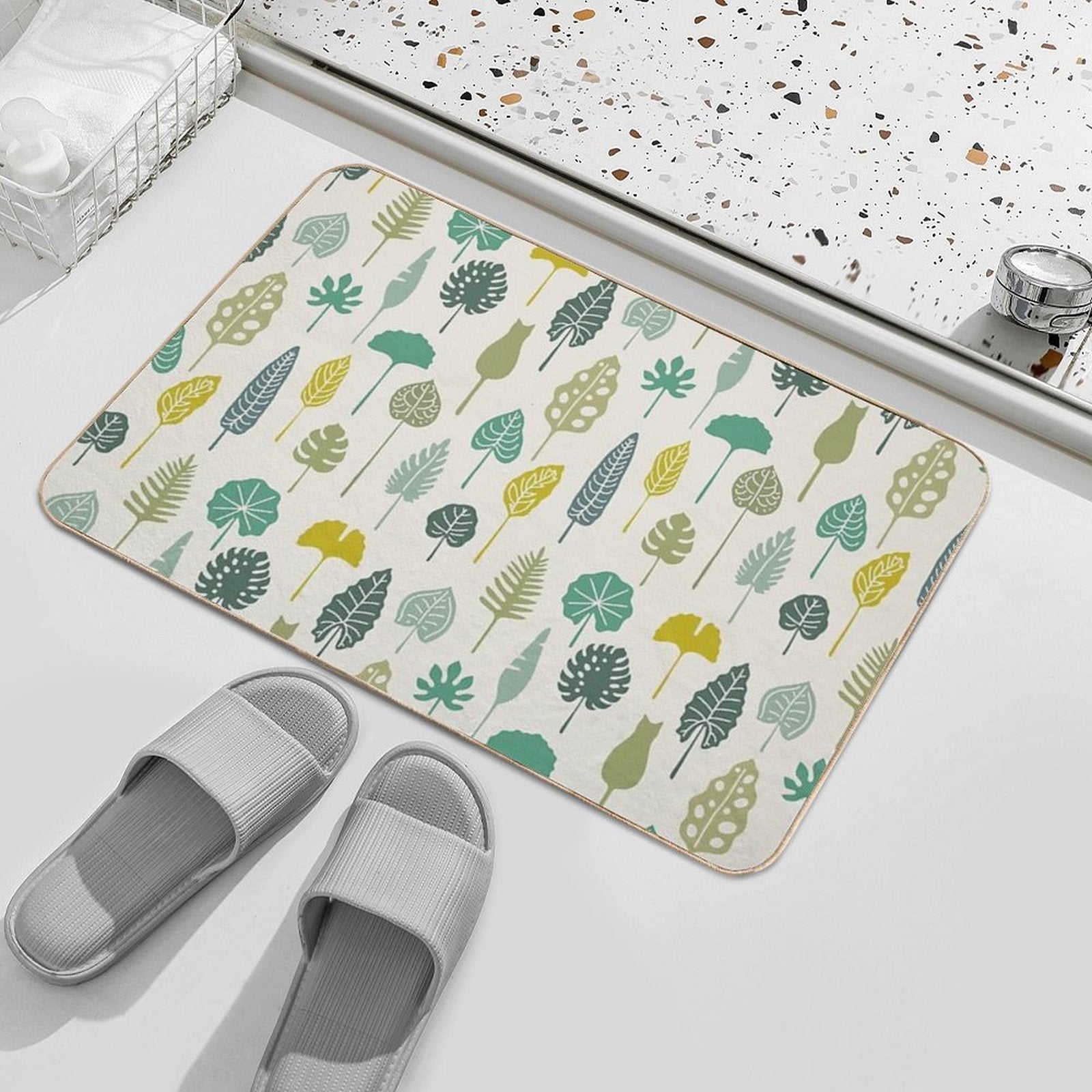 Cat And Plant 49  Eco-Friendly Bath Mat