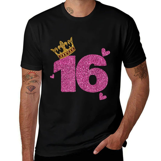 16th Birthday Crown 16 Years Old Bday  Versatile T-Shirt