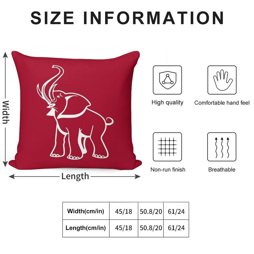 Delta Elephant Sigma Red Theta 2 Soft Style Accent Throw Pillow