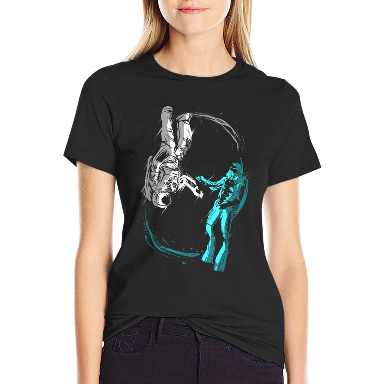 Astronaut Scuba Diver Underwater for Diving Scuba Dive Space  Slim-fit Cut T-Shirt