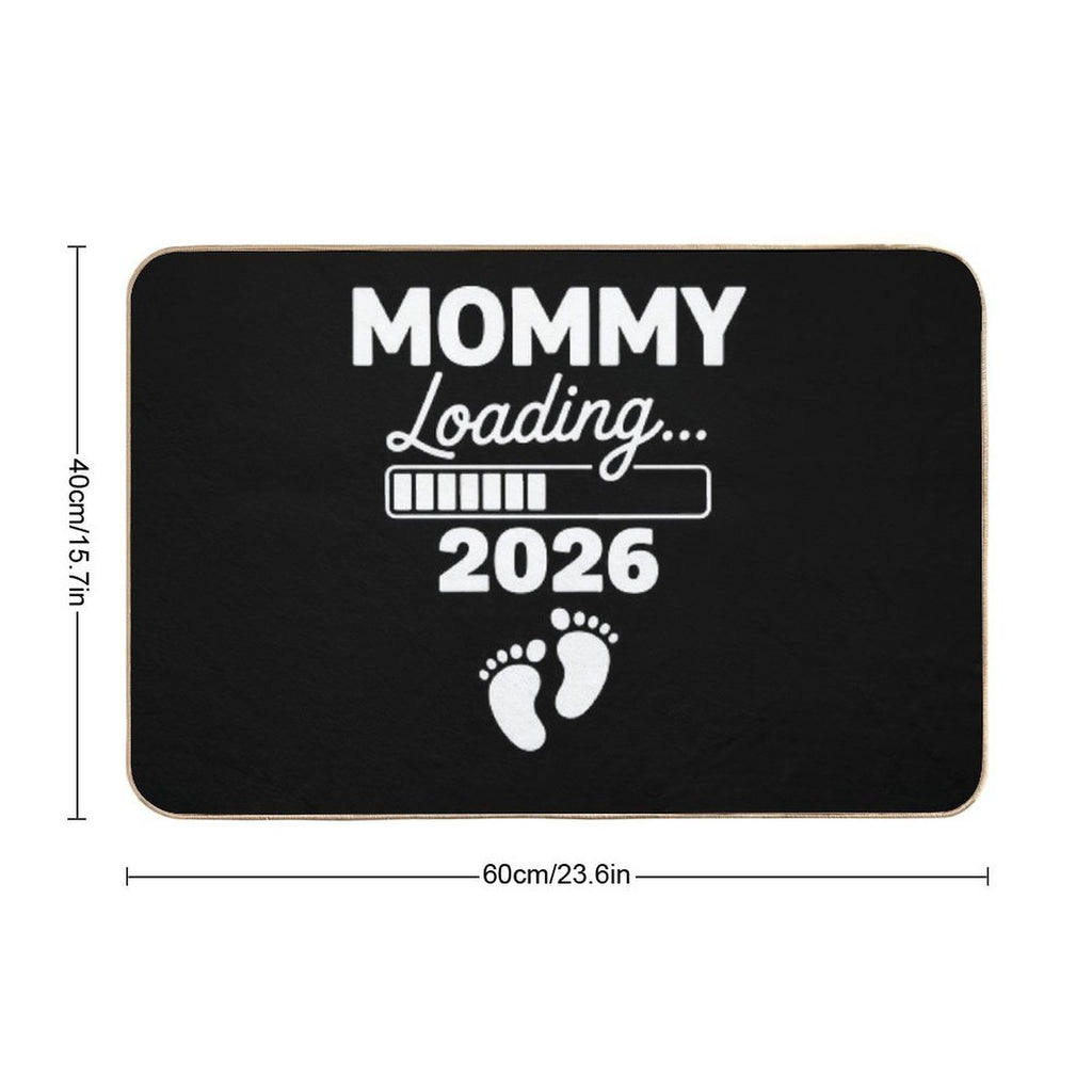 Mommy Loading 2026 Future New Mom Baby Announcement  Multi-Purpose Bath Mat