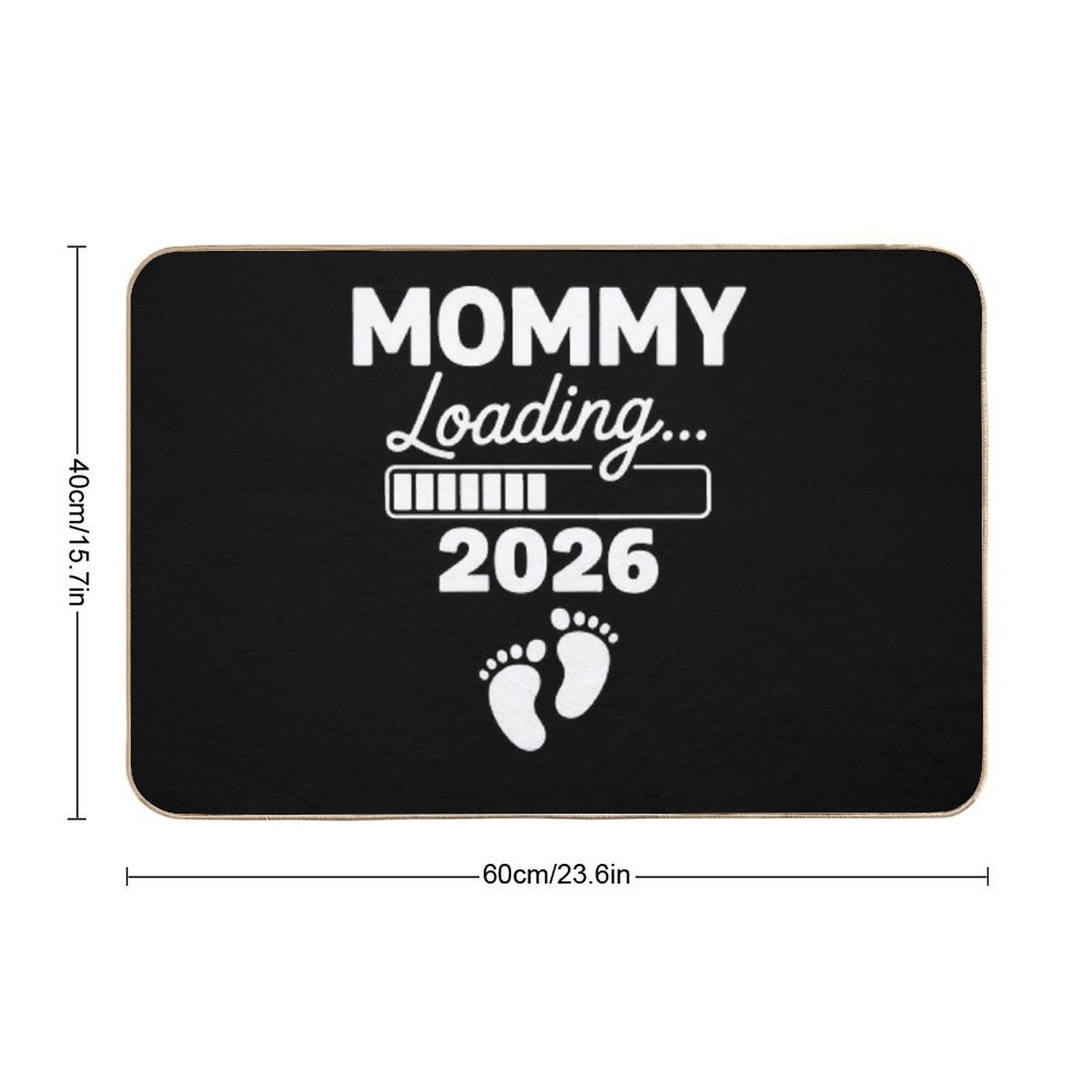 Mommy Loading 2026 Future New Mom Baby Announcement  Multi-Purpose Bath Mat