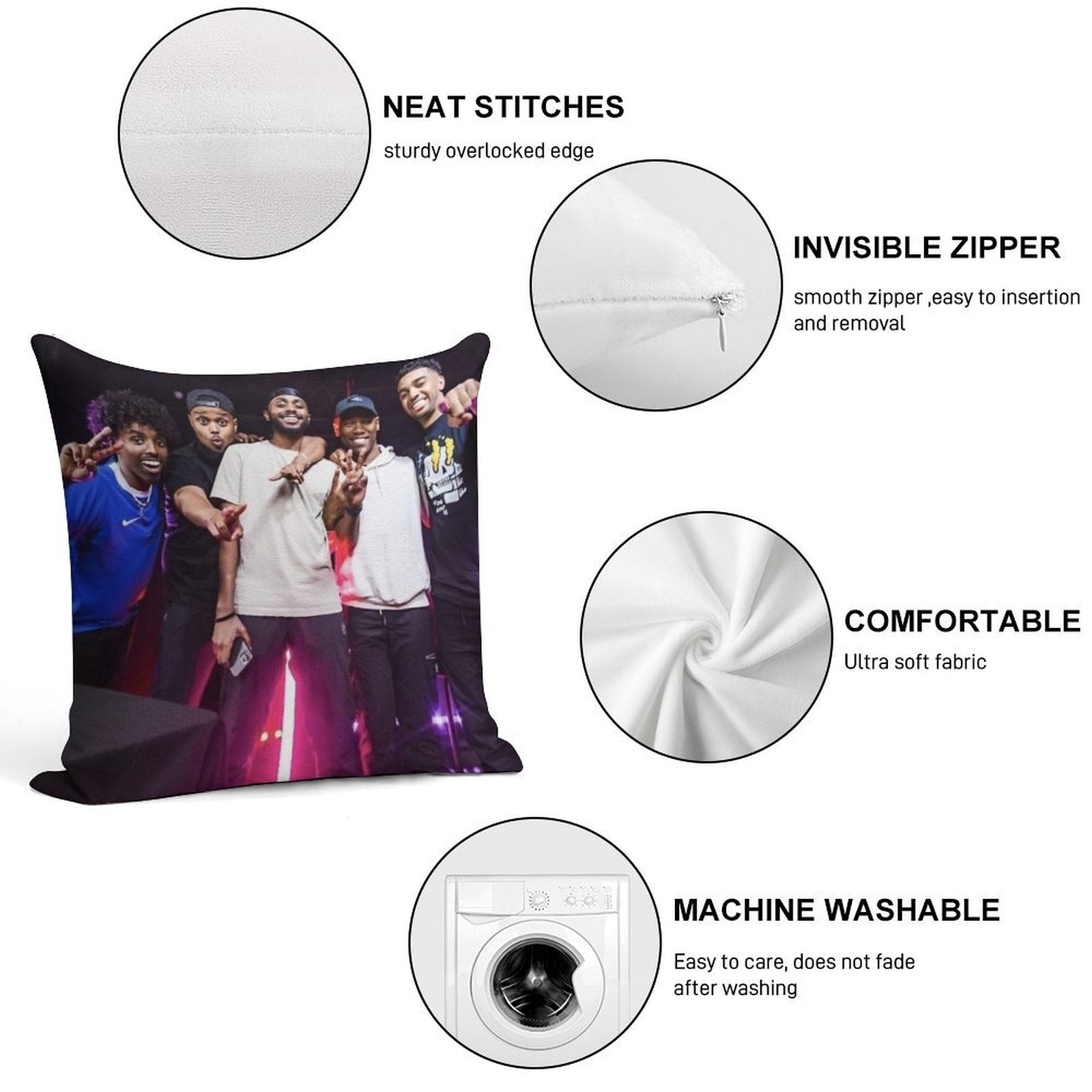 Beta Squad Team Soft High-Density Material Throw Pillow