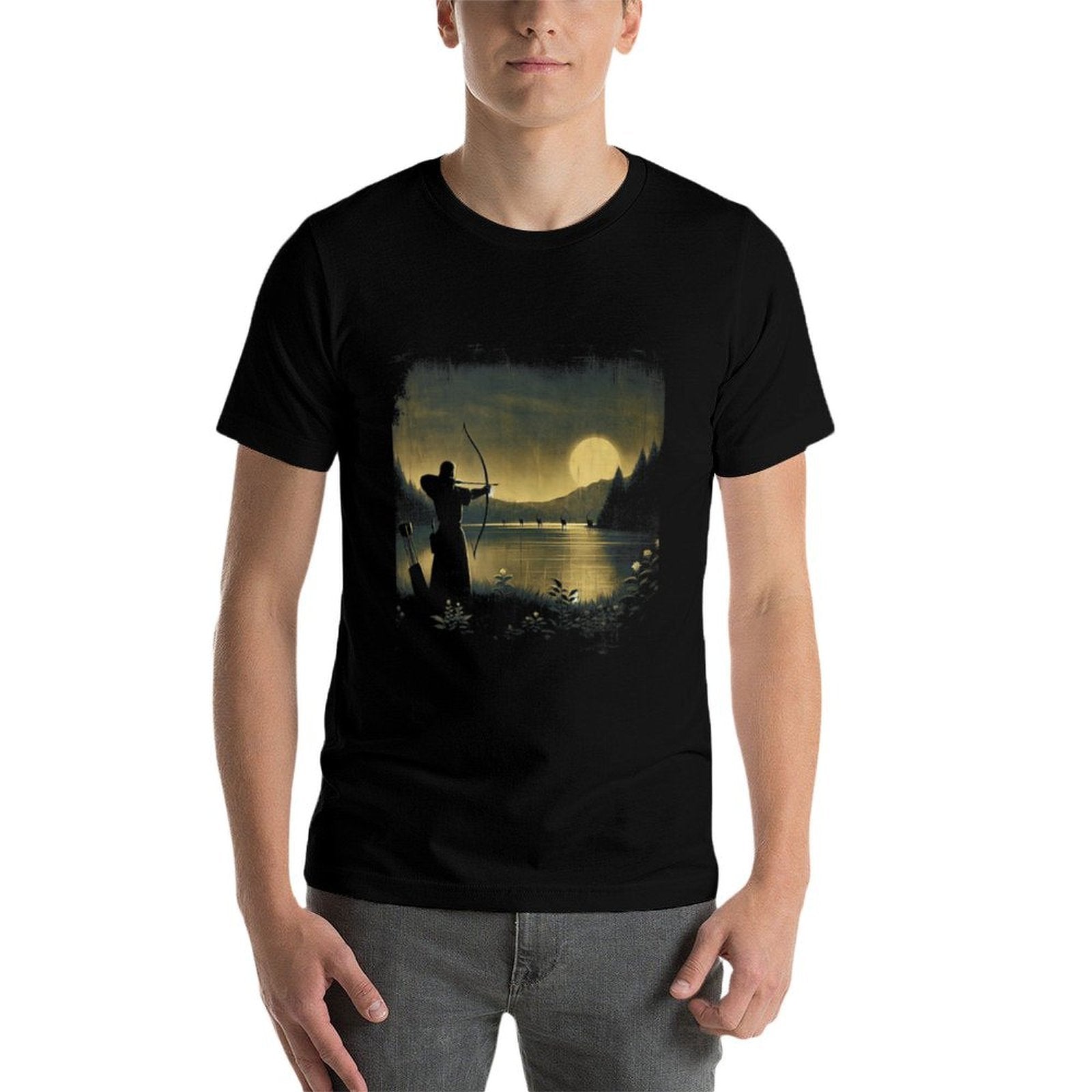 Archery in Twilight  Tagless Design T-Shirt