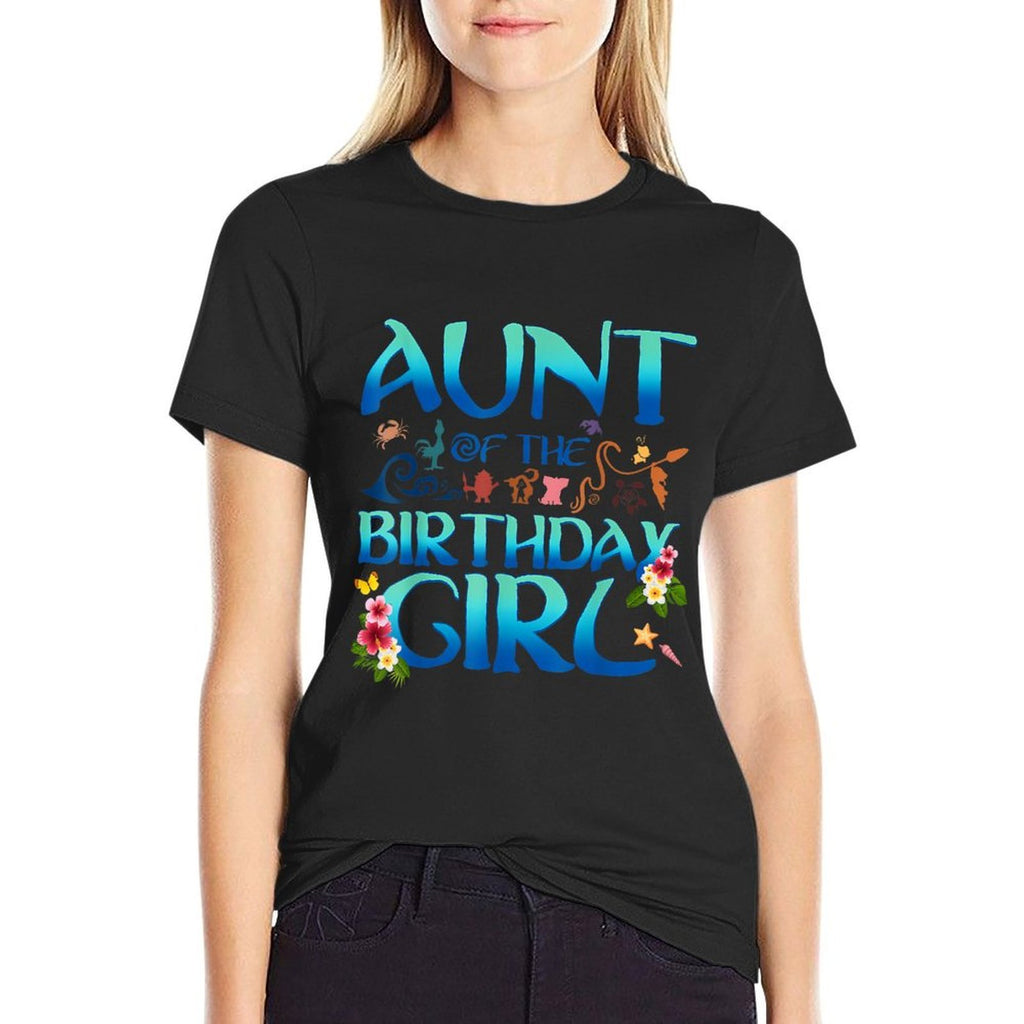 Aunt Of The Birthday Girl Matching Oceania Adventure Family  Versatile T-Shirt