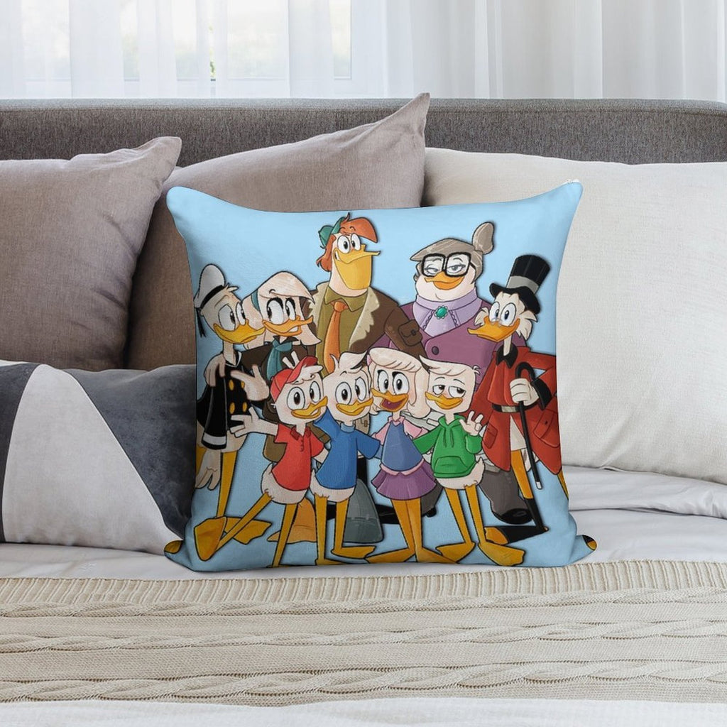 Clan McDuck Soft Hidden Zipper Throw Pillow