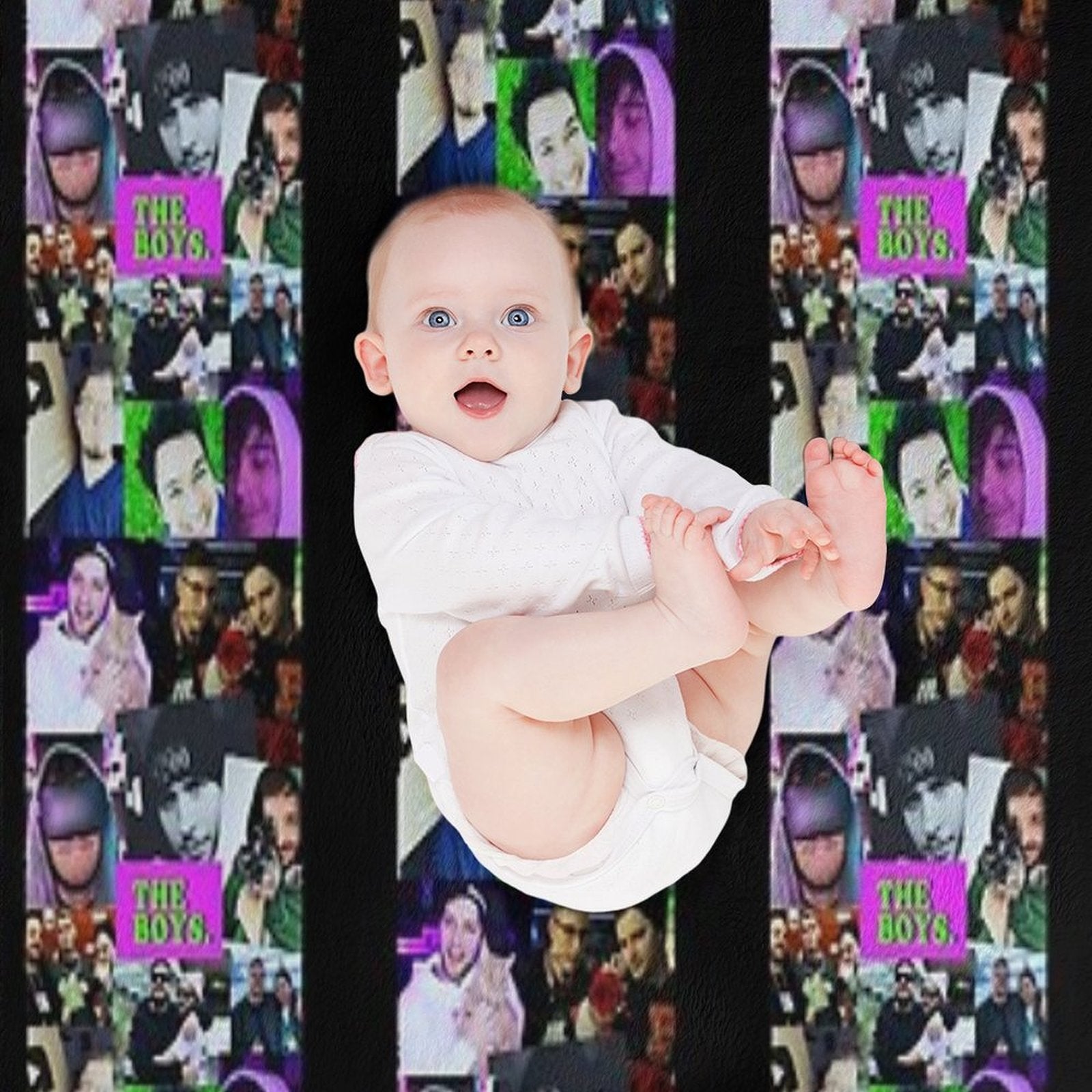 The Boys Collage Eco-conscious Throw Blanket