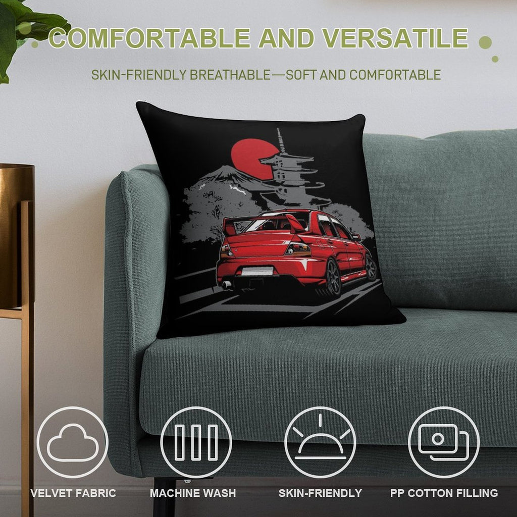Mitsubishi Lancer Evolution Soft Ultra-Soft Texture Throw Pillow