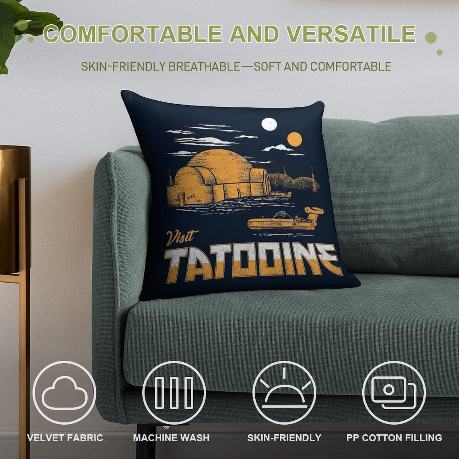 Visit Tatooine Soft Warmth Comfort Throw Pillow