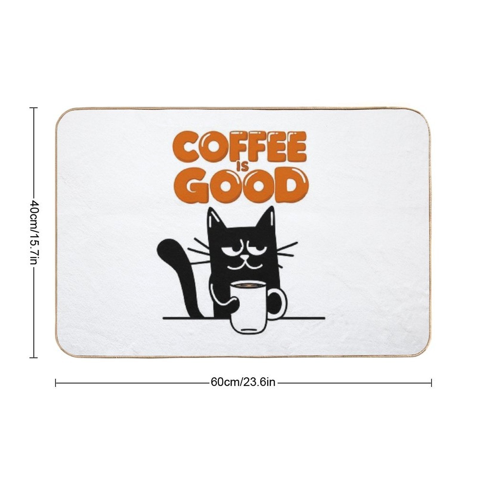Cat Coffee Is Good  Toxin-Free Bath Mat