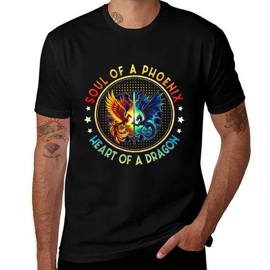 Soul Of Dragon Heart Of A Phoenix for Men Women Kid  Trendy Pattern T-Shirt