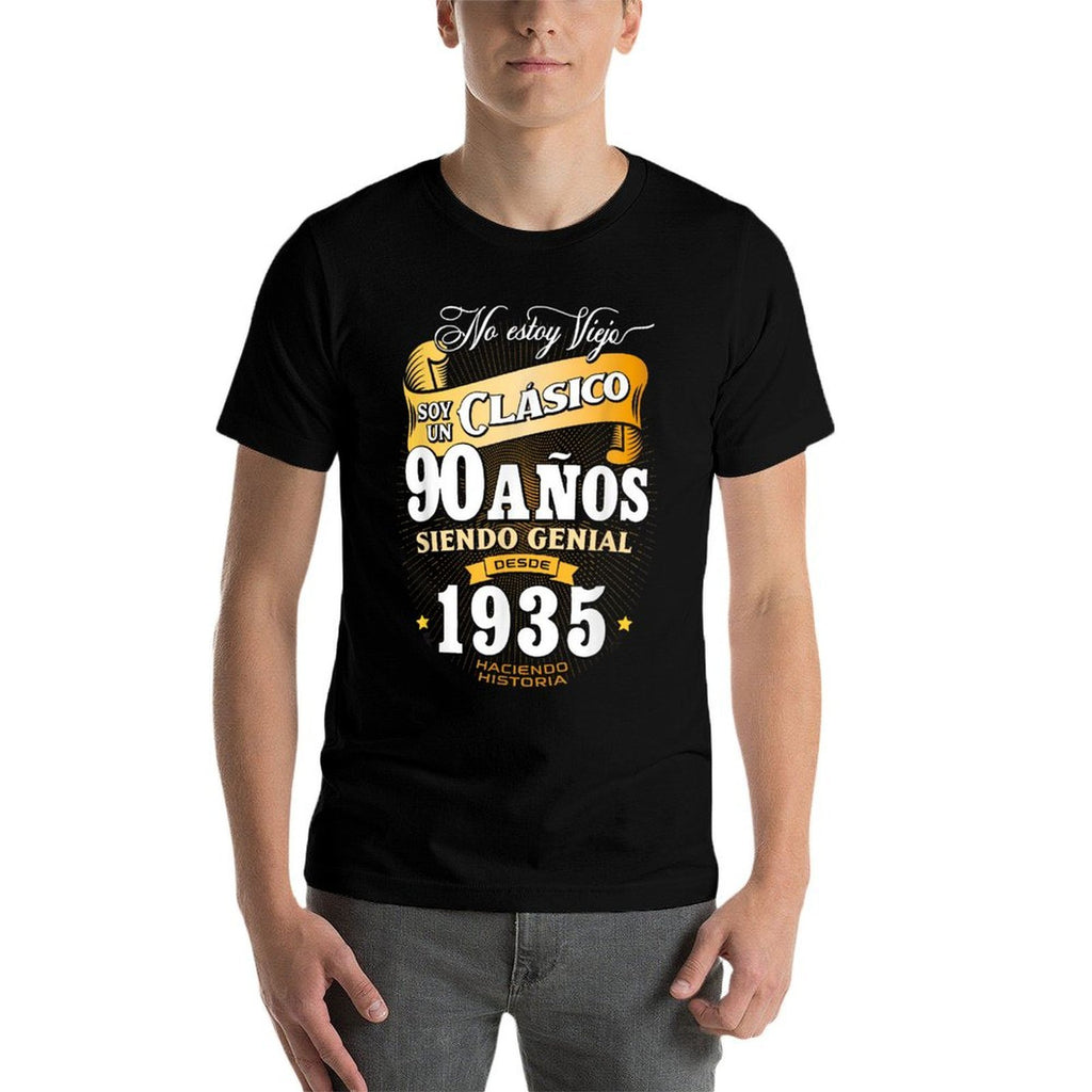 90th Birthday for Men in Spanish Regalo Cumpleanos 90  Easy-care T-Shirt