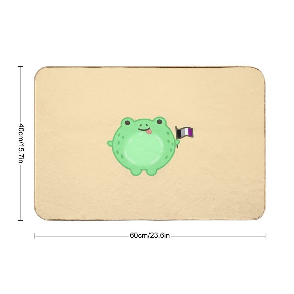 Asexual Pride Frog  Toxin-Free Bath Mat