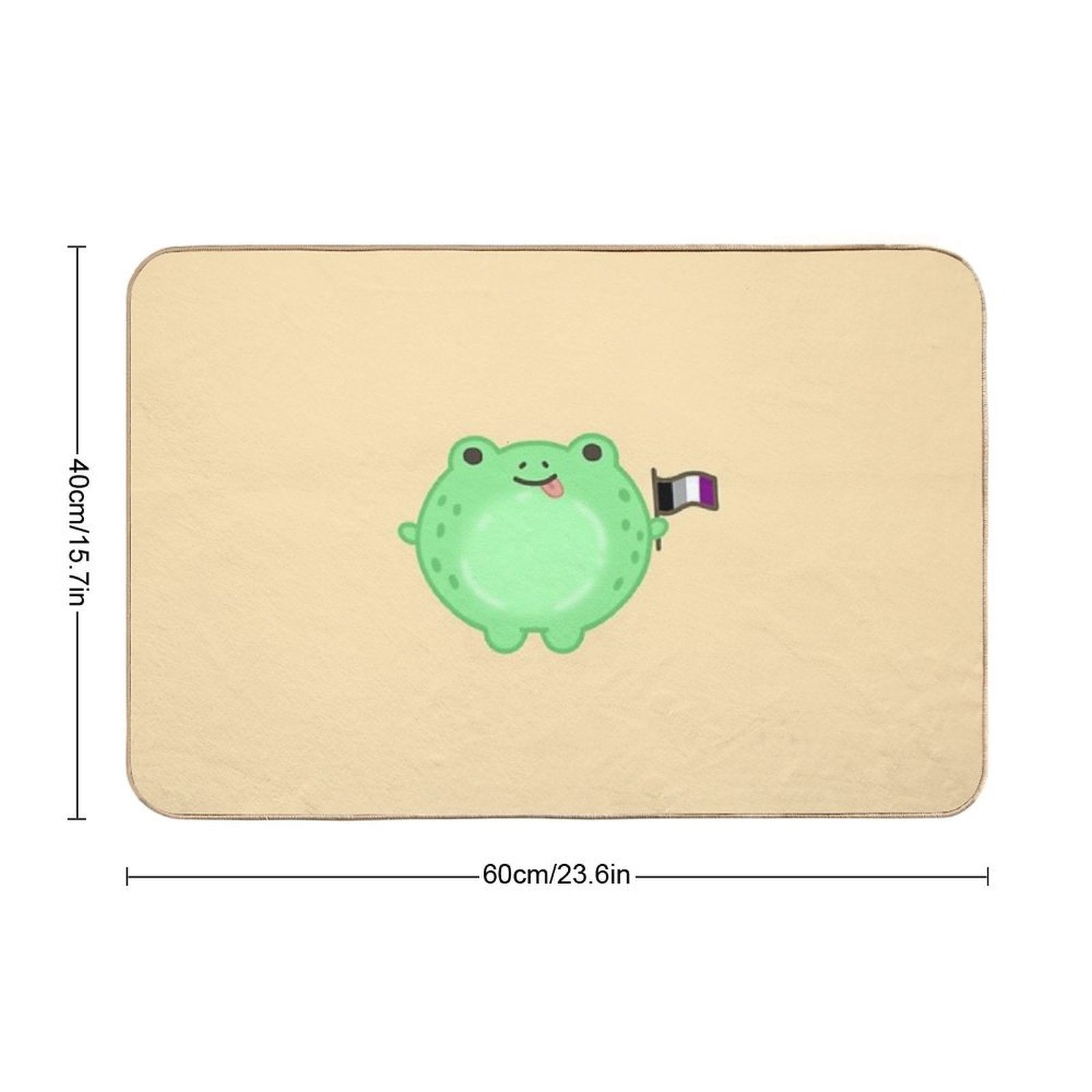 Asexual Pride Frog  Toxin-Free Bath Mat