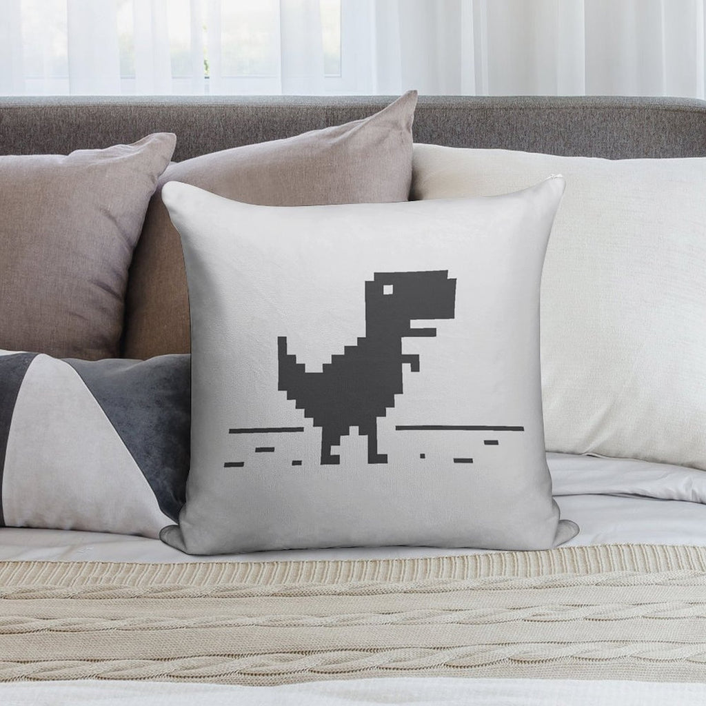 Google Chrome's Dino Soft Style Accent Throw Pillow
