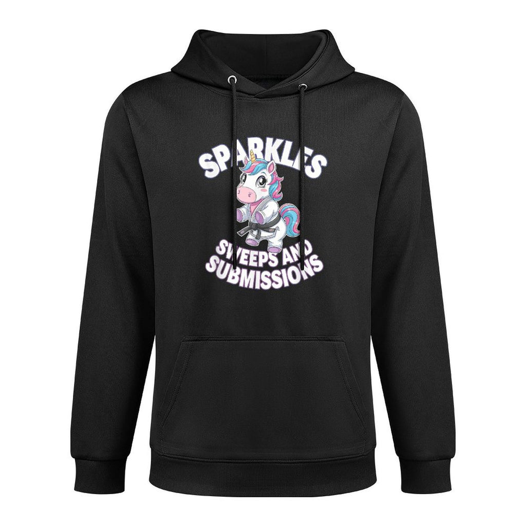 Jiu Jitsu And Unicorn - Cute BJJ Grappling Pilling-Resistant Hoodie