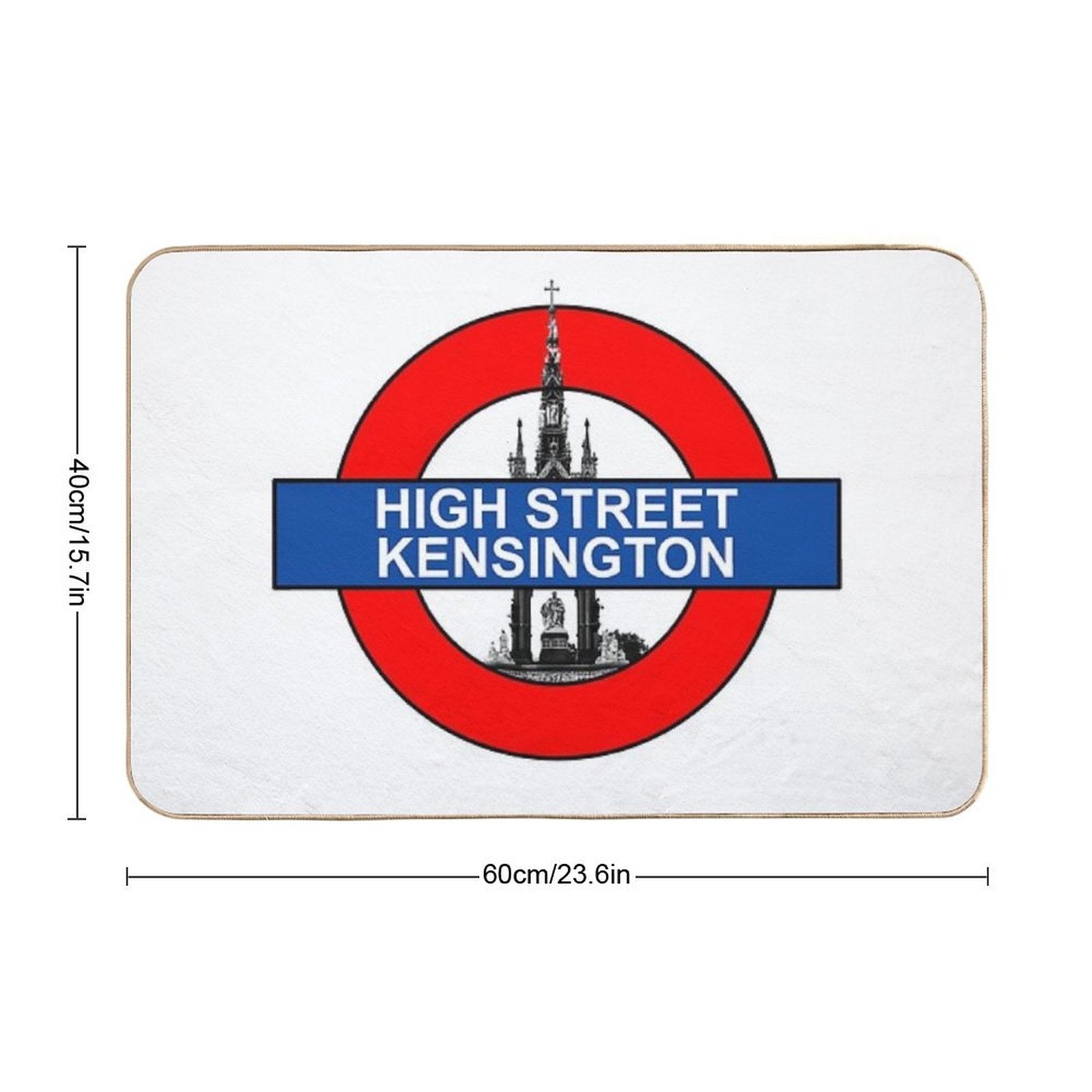 High Street Kensington Tube Sign  High-Traffic Bath Mat