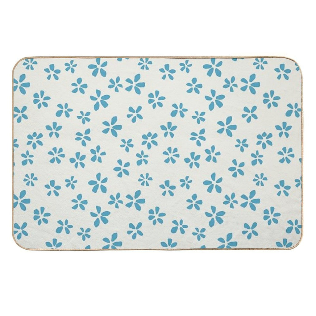 Blossom Scatter - Minimalist Floral Pattern  Repositionable Bath Mat