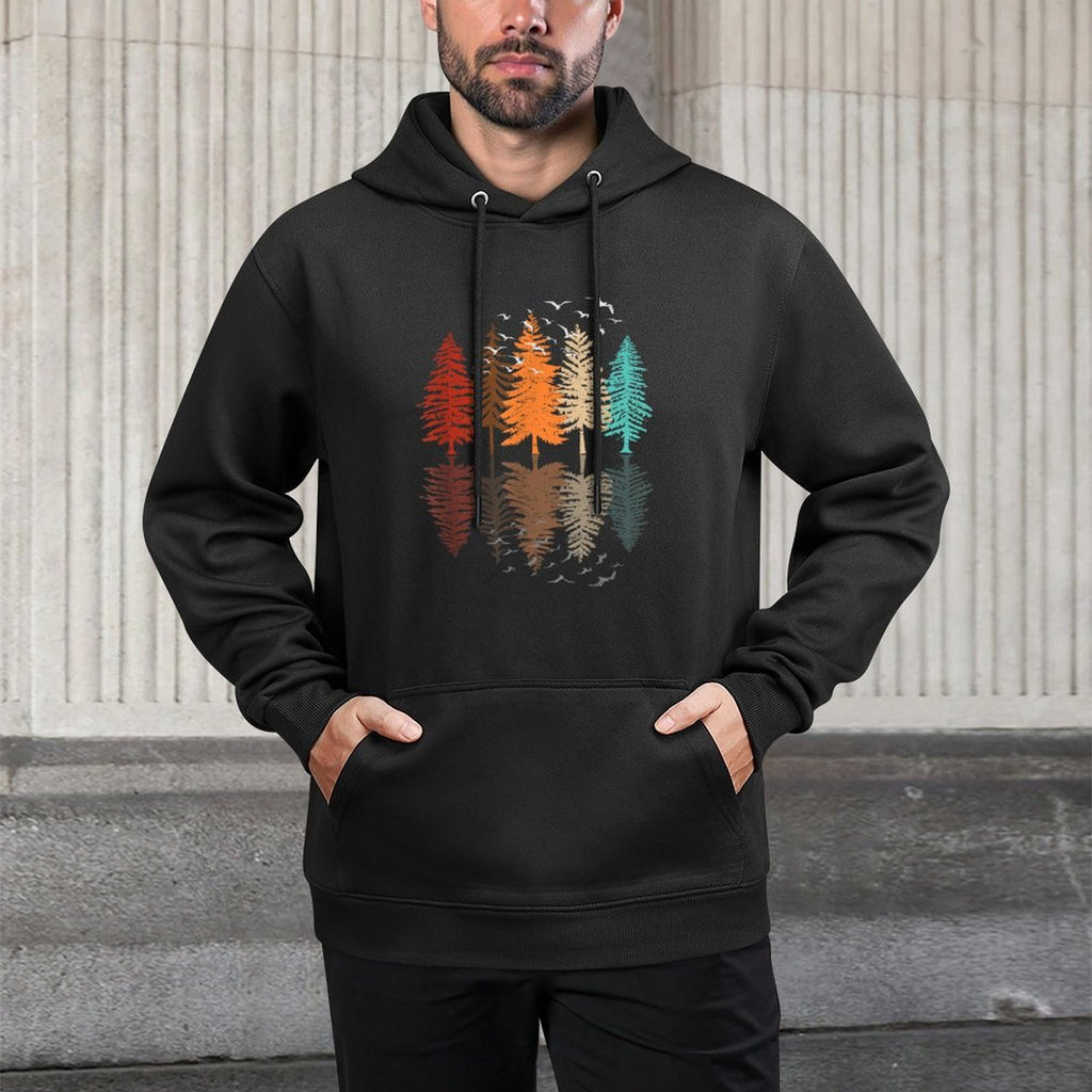 Trees Reflection Wildlife Landscape Nature Forest Relaxed Fit Hoodie