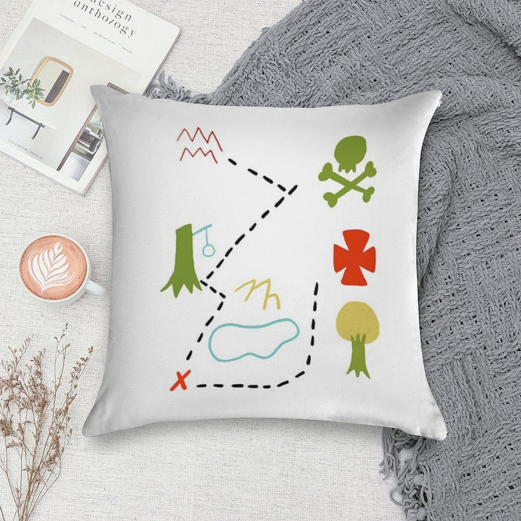 Peter Pan Map Soft Style Accent Throw Pillow