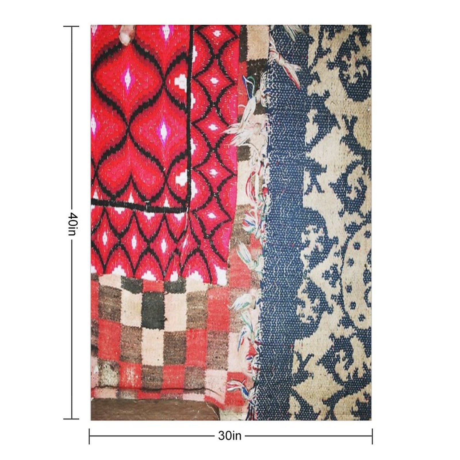 Traditional Pattern Easy Care Throw Blanket