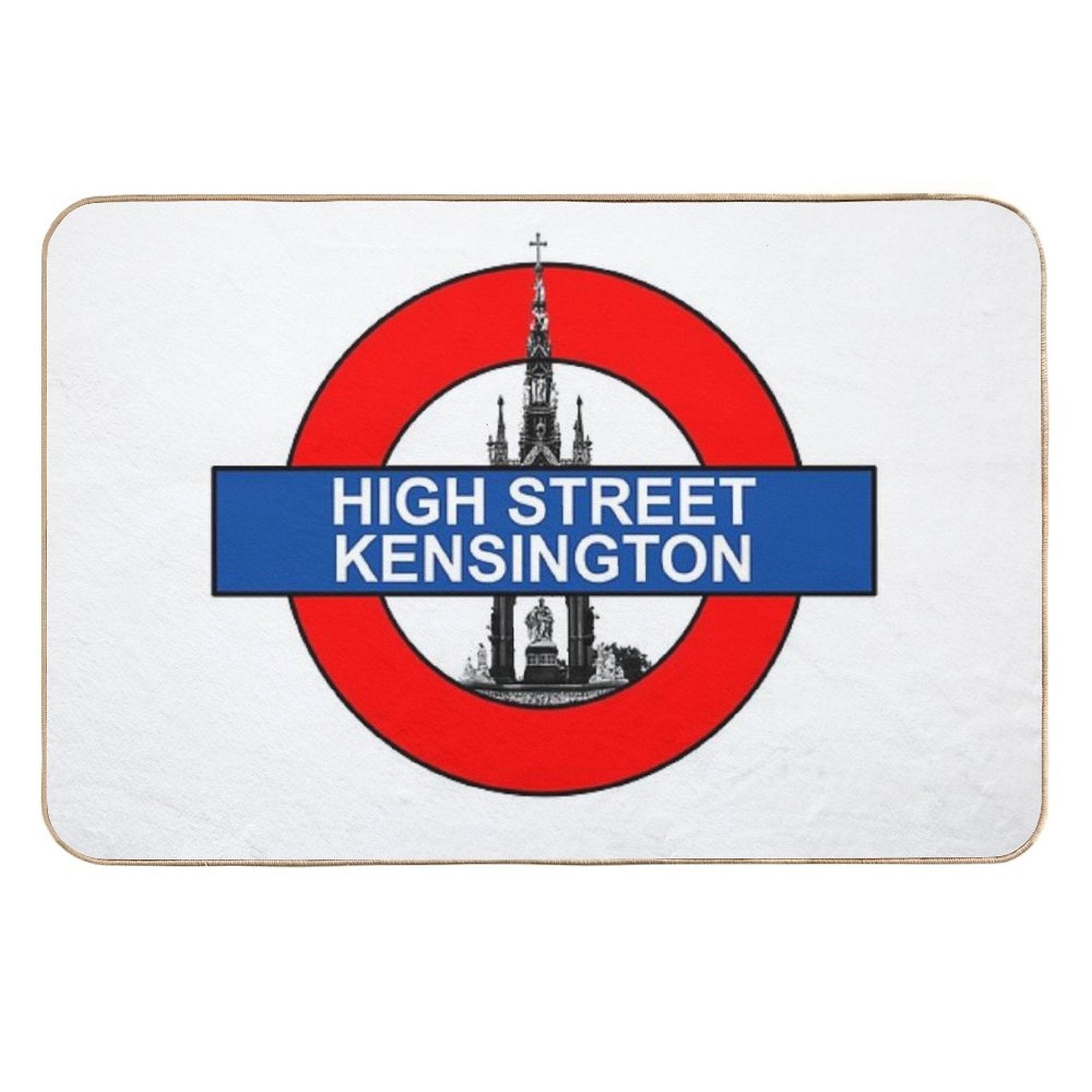 High Street Kensington Tube Sign  High-Traffic Bath Mat