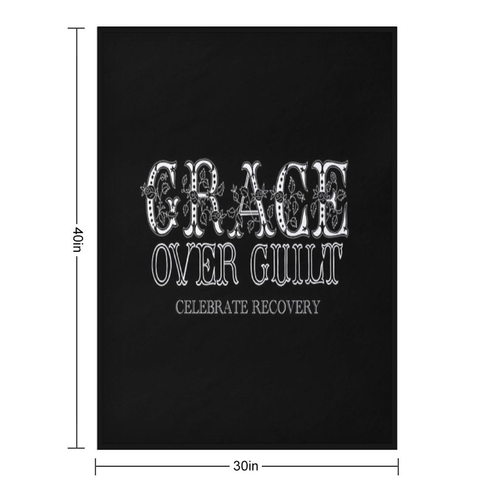 GRACE over Guilt ~ Celebrate Recovery Lightweight Throw Blanket