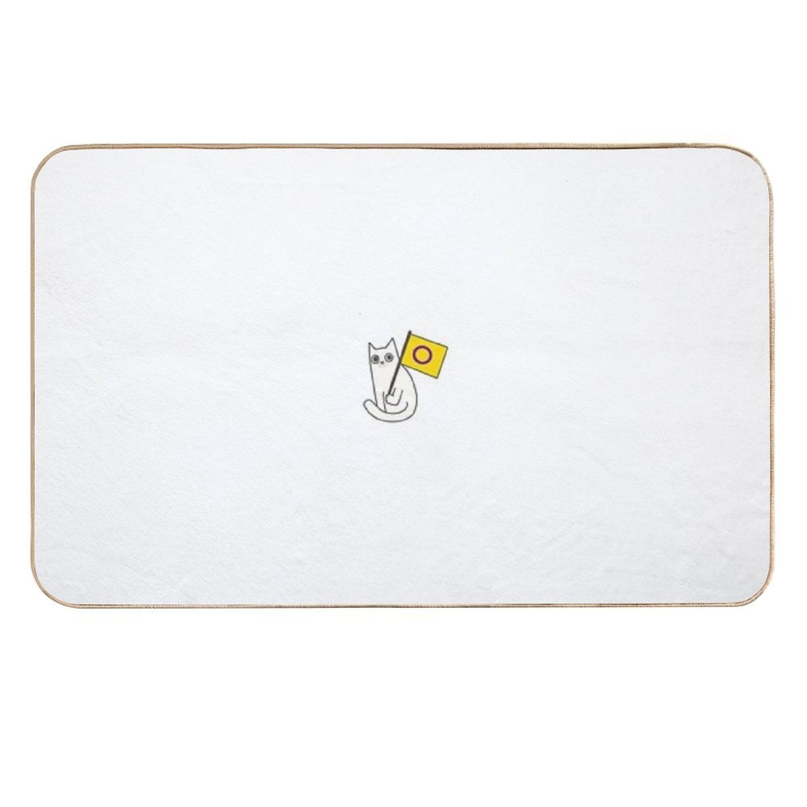 Intersex Pride Flag White Cat Sticker  Toxin-Free Bath Mat