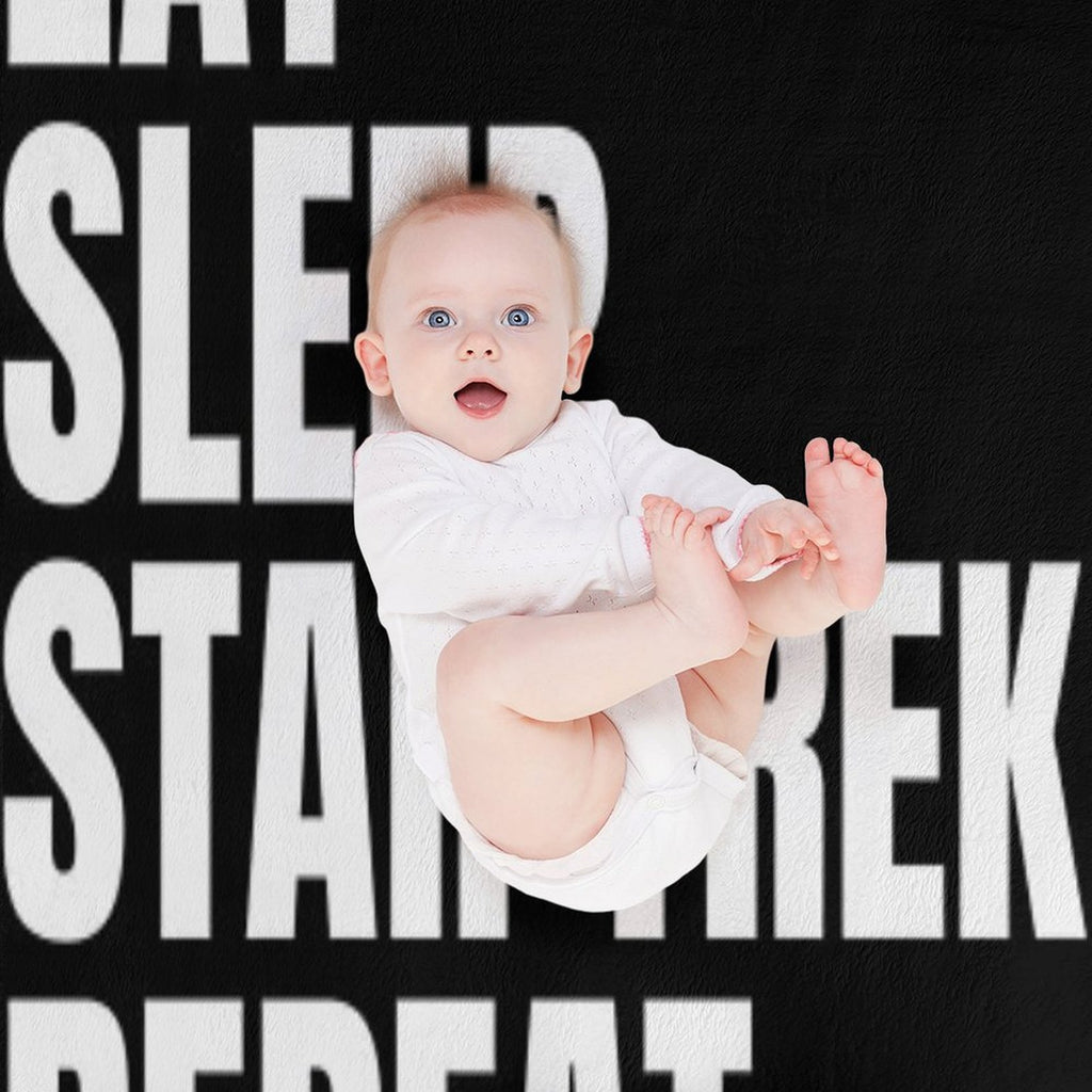 Eat Sleep Star Trek Repeat Anti-pilling Throw Blanket