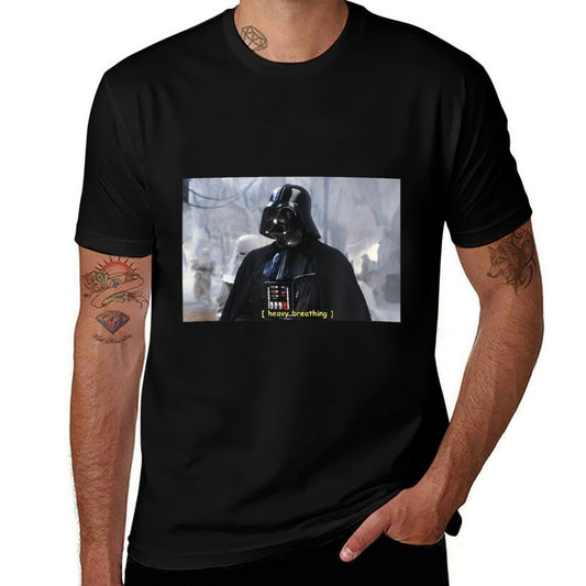 Star Wars Darth Vader Photo Realistic Heavy Breathing Poster  Rolled Sleeves T-Shirt