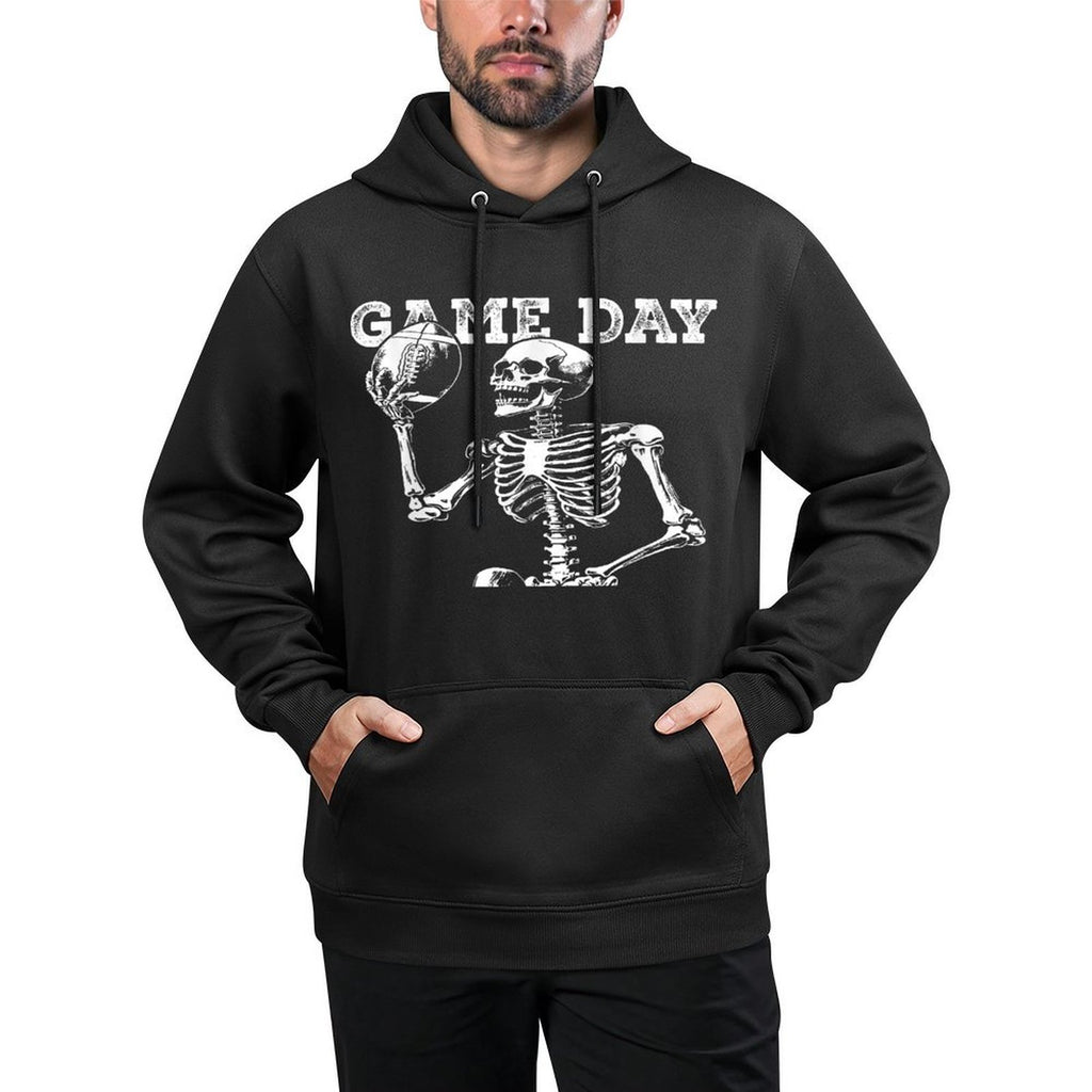 Halloween American Football Skeleton For Men Boys Game Day Moisture-Wicking Hoodie