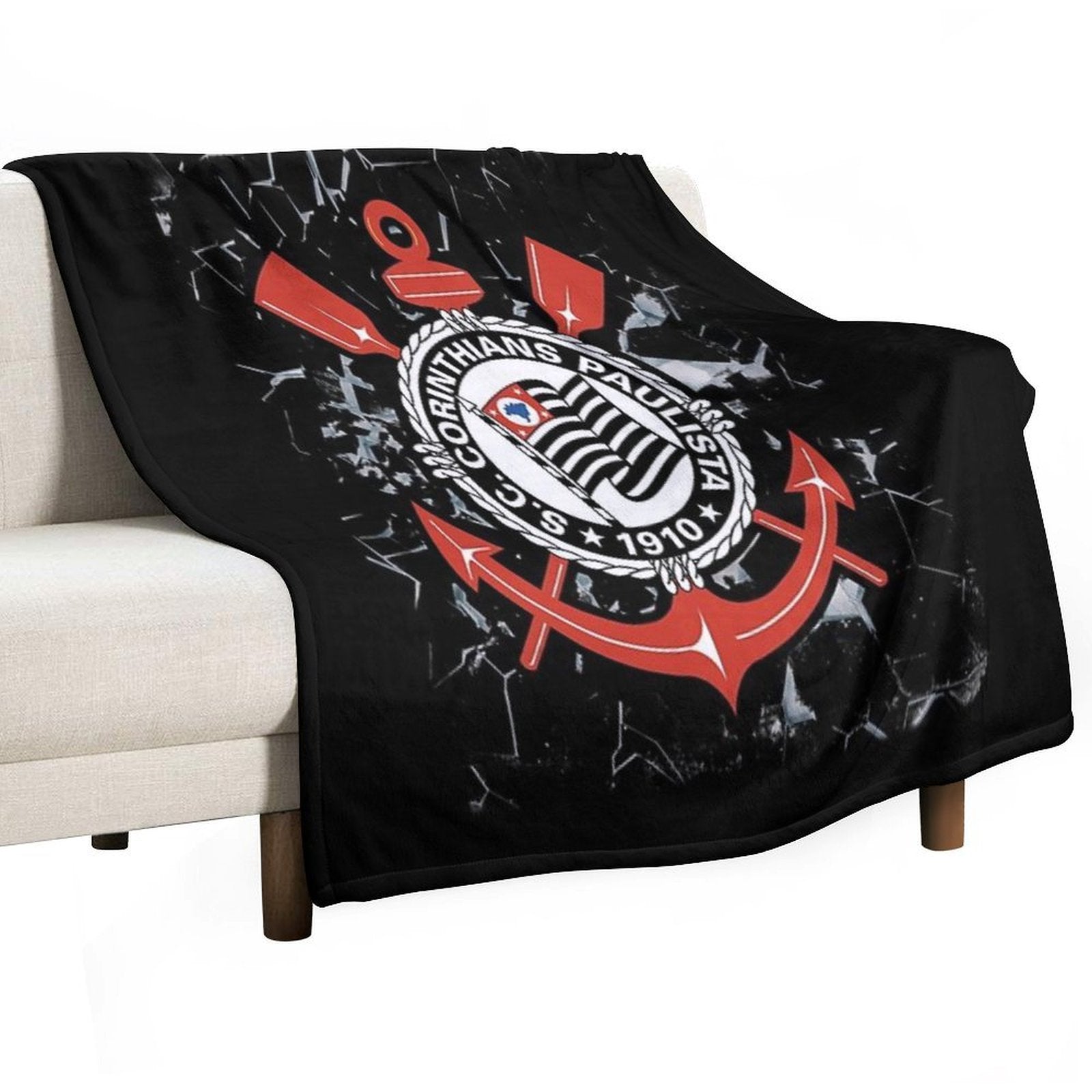 SC Corinthians Paulista - Futebol Brasileiro Soccer Fan Wrinkle-free Throw Blanket