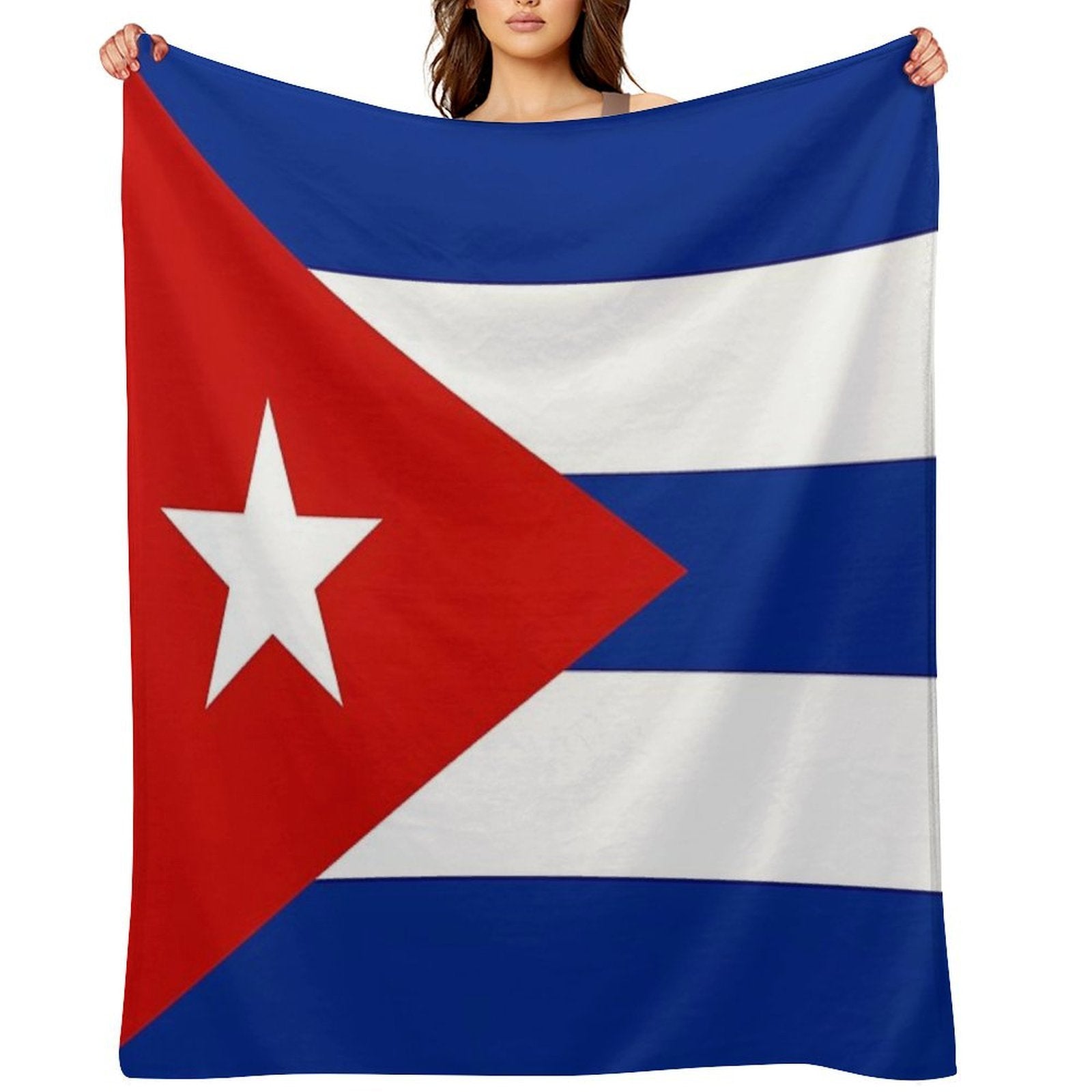 Cuban Flag Durable Throw Blanket